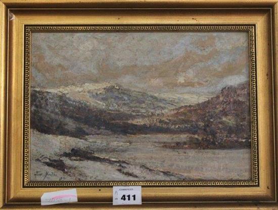 James Morton- Wintery Landscape, oil(-)